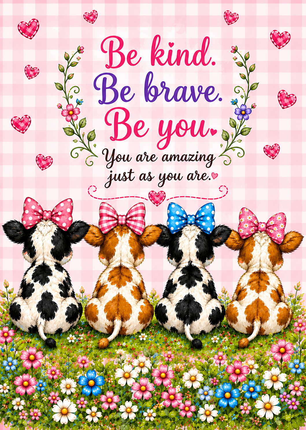 Cows Wearing Bows Stick & Peel Notebook Cover