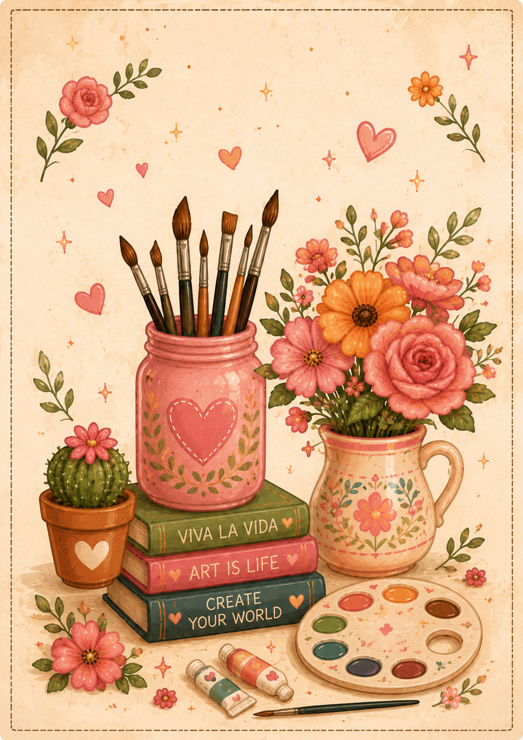 Frida Kahlo Stick & Peel Notebook Cover