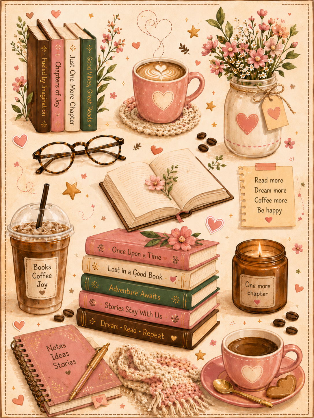 Coffee & Chapters Stick & Peel Notebook Cover