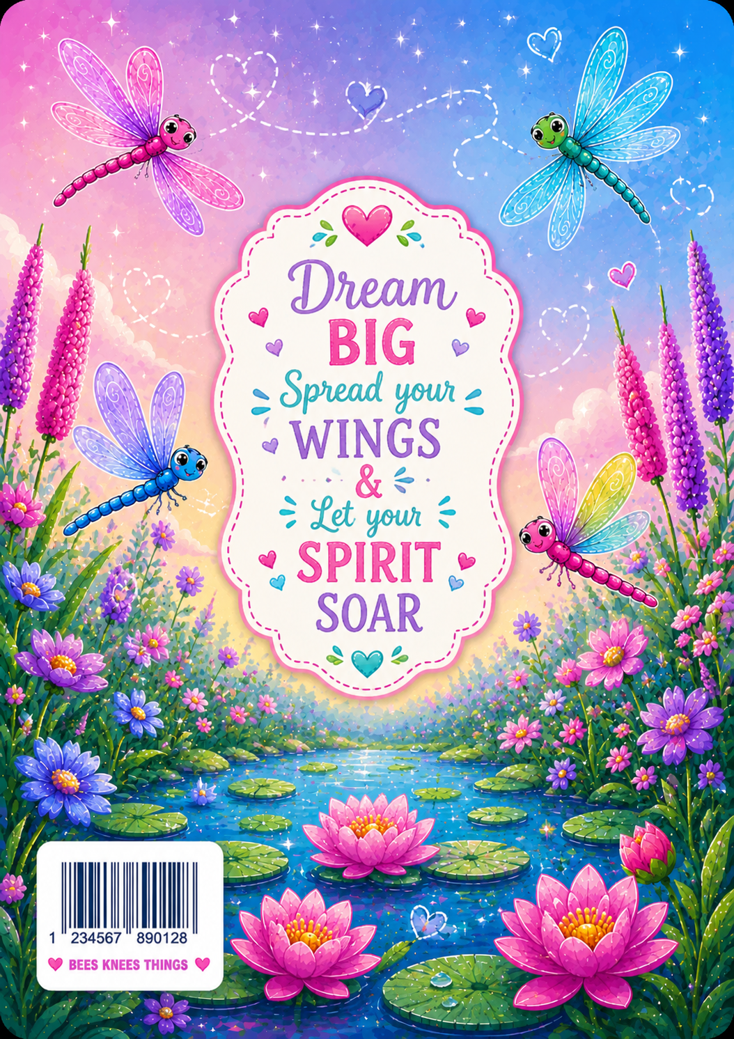 Colorful Dragonflies Stick & Peel Notebook Cover