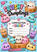 Blue Dumpling Stick & Peel Notebook Cover