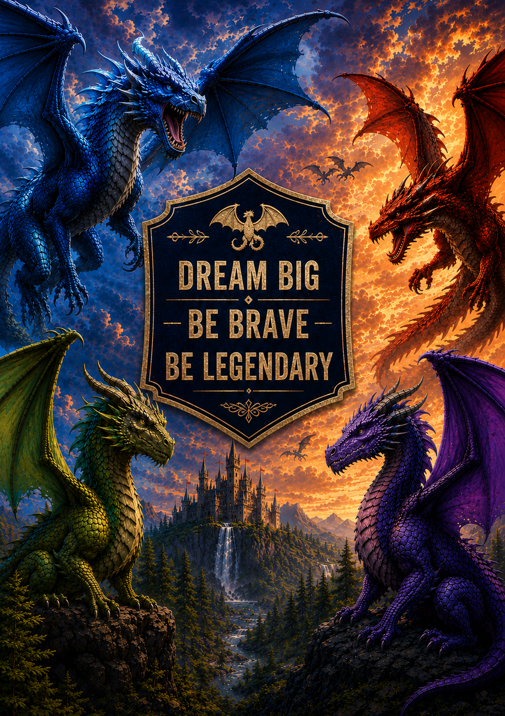 Dragons Stick & Peel Notebook Cover