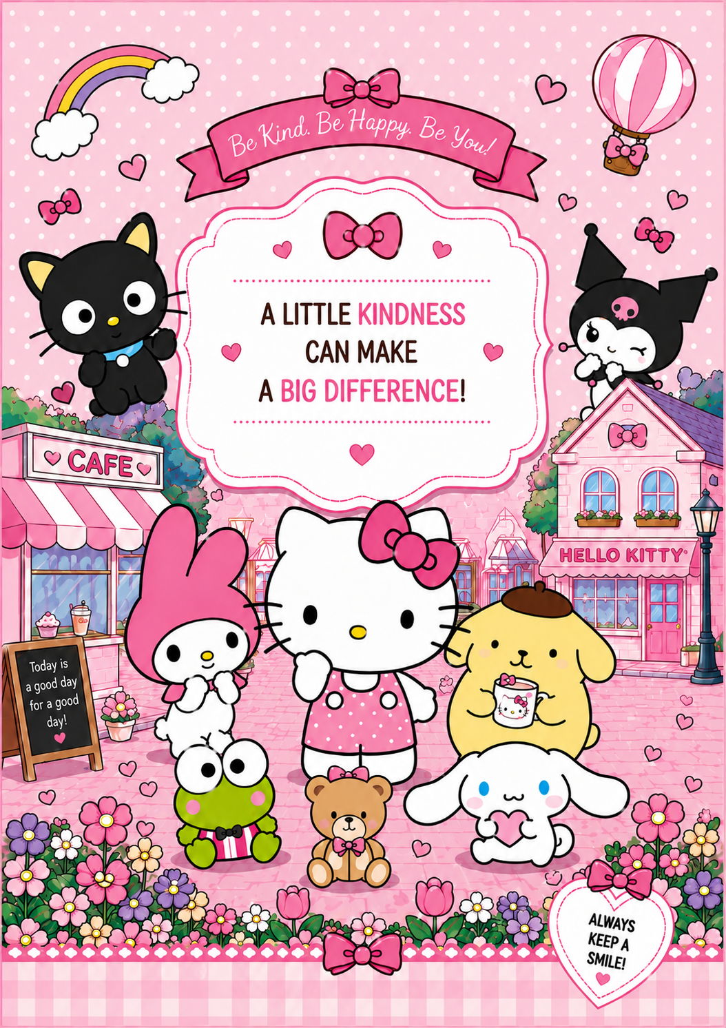 Kitty and Friends Stick & Peel Notebook Cover