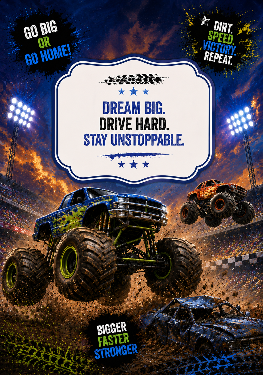 Monster Truck Stick & Peel Notebook Cover