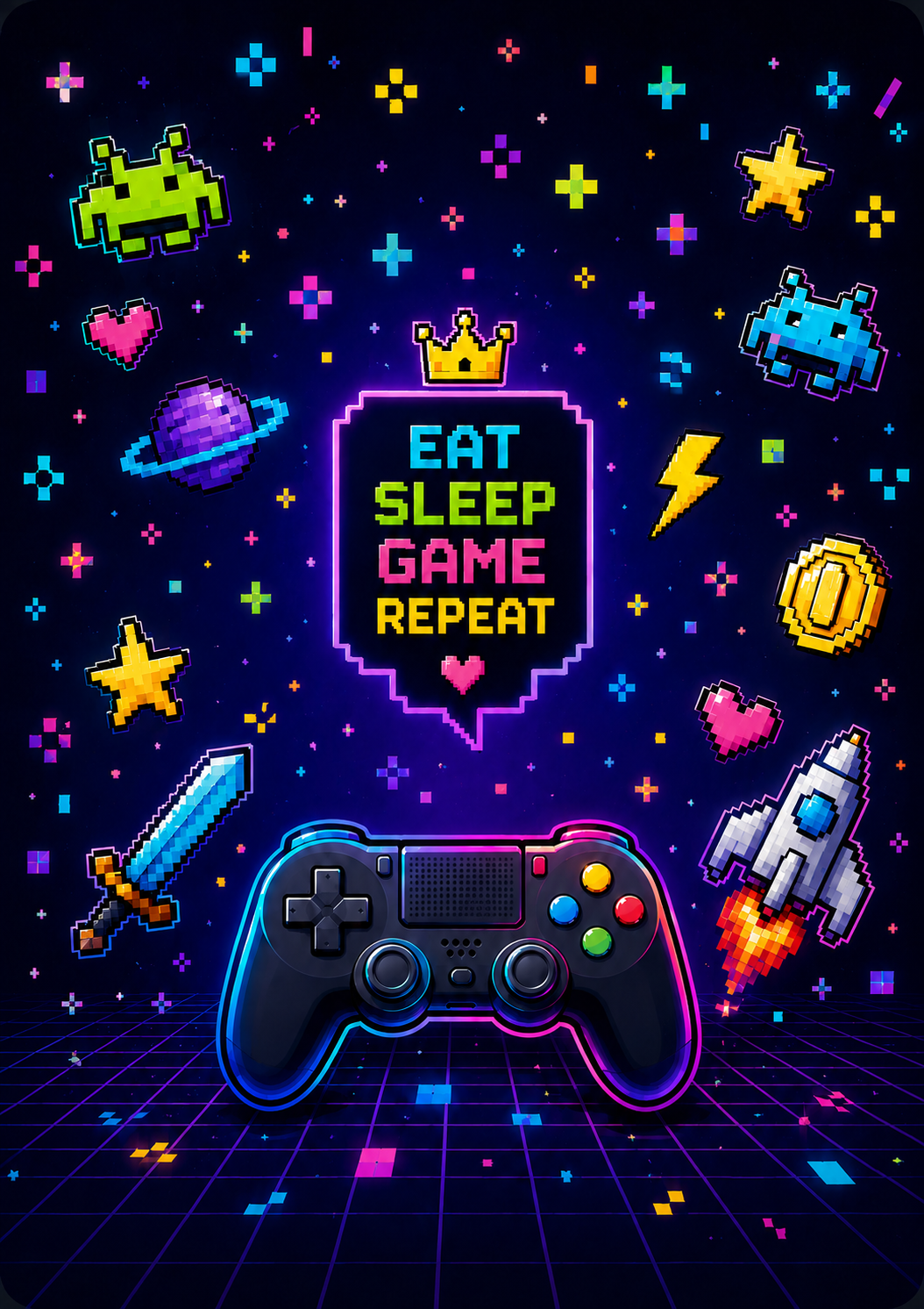Video Gamer Stick & Peel Notebook Cover