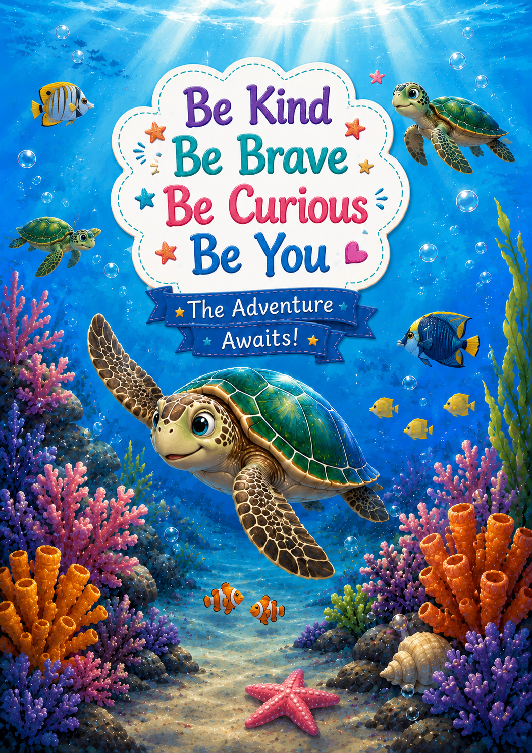 Sea Turtles Stick & Peel Notebook Cover