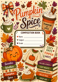 Pumpkin Spice Stick & Peel Notebook Cover