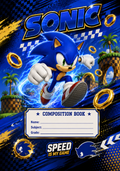 Sonic Stick & Peel Notebook Cover