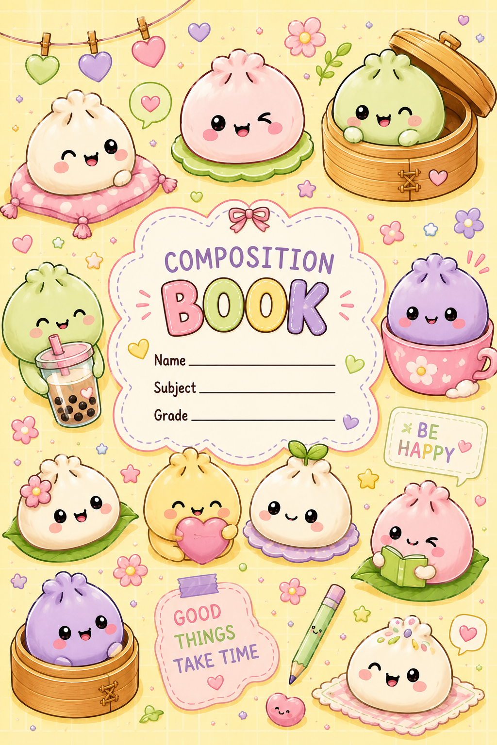 Yellow Squishy Stick & Peel Notebook Cover
