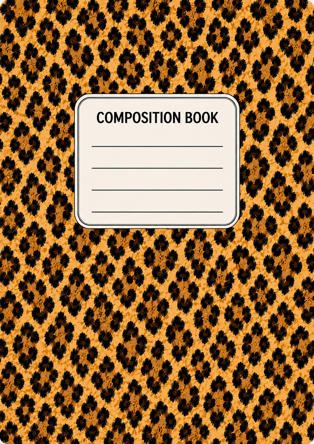 Leopard Print Stick & Peel Notebook Cover