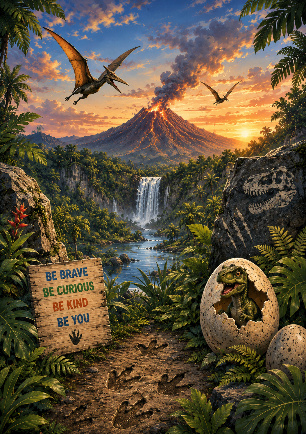Jurassic Dinosaur Stick & Peel Notebook Cover