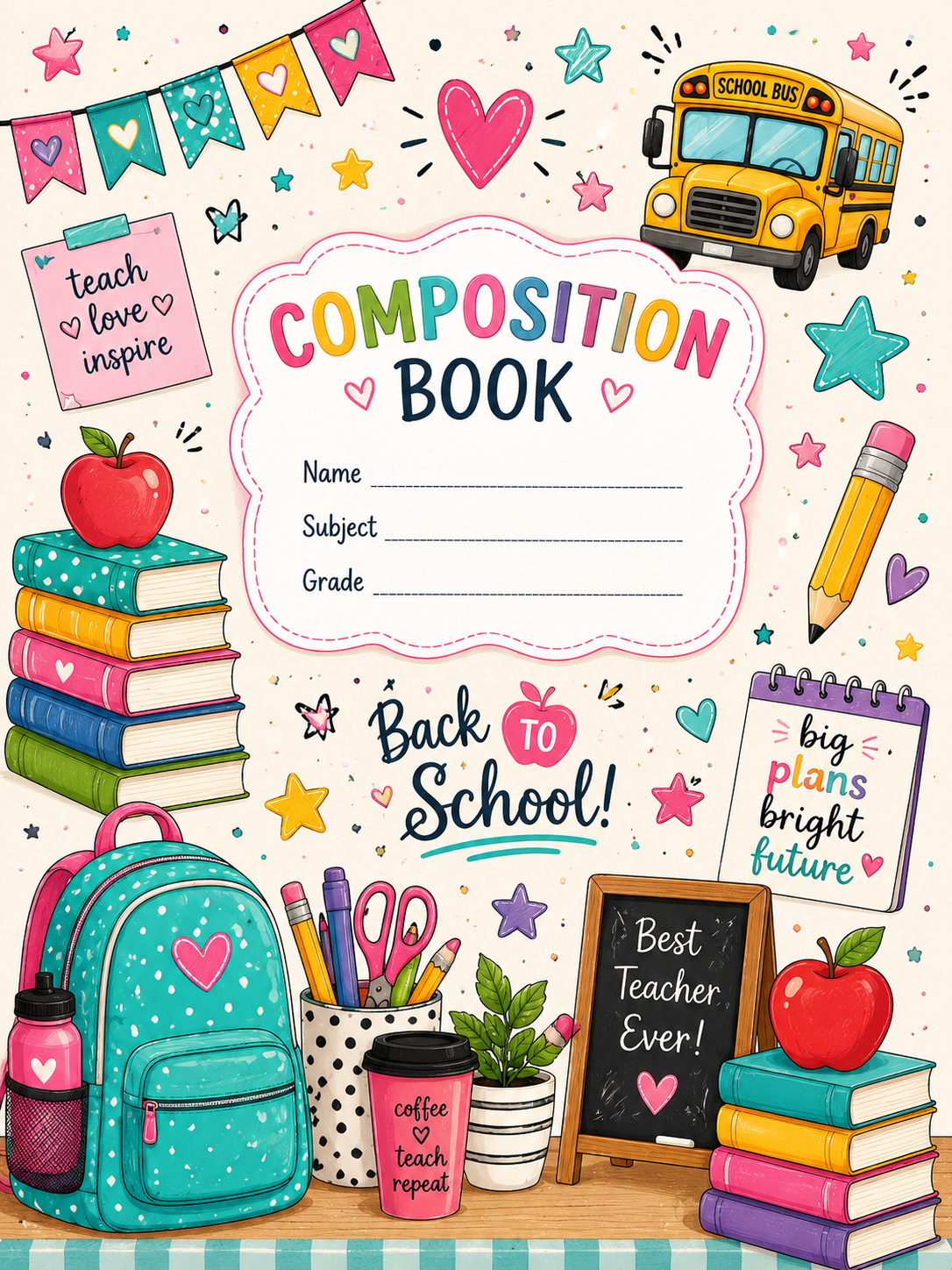 Teacher Vinyl Notebook Cover