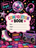 Neon Disco Party Vinyl Notebook Cover