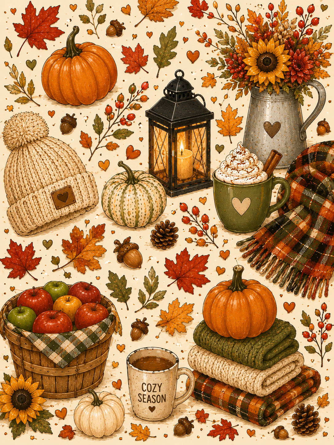 Cozy Fall Vinyl Notebook Cover