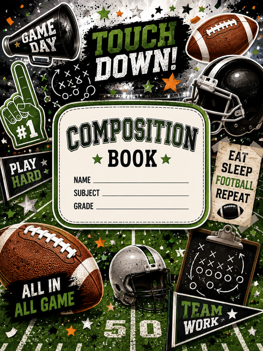 Football Stick & Peel Notebook Cover