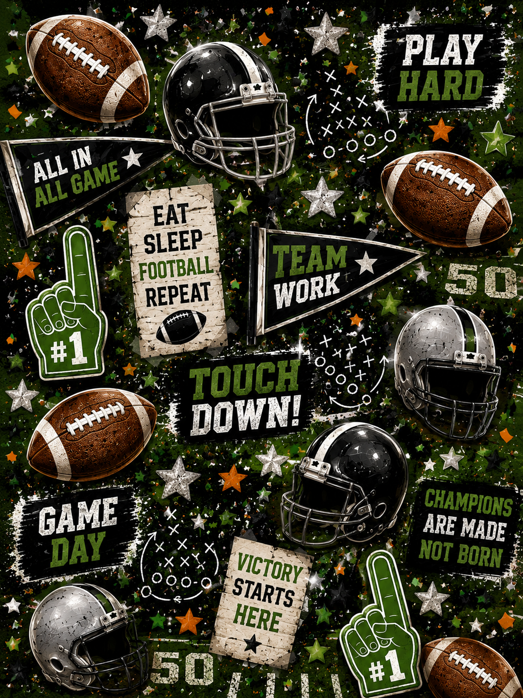 Football Vinyl Notebook Cover