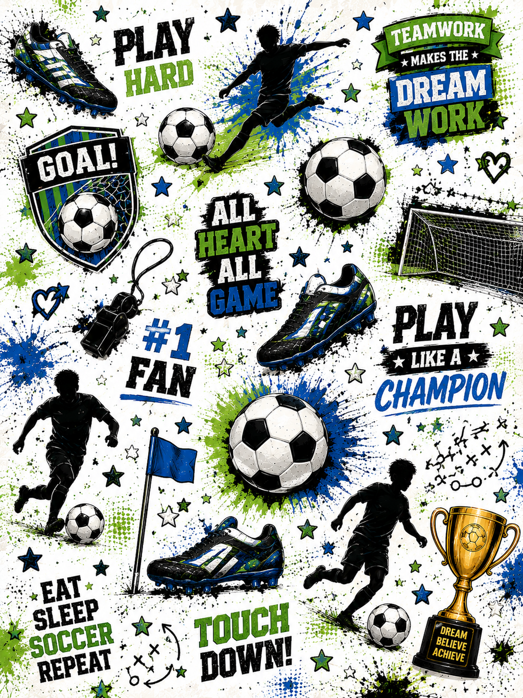 Soccer Vinyl Notebook Cover