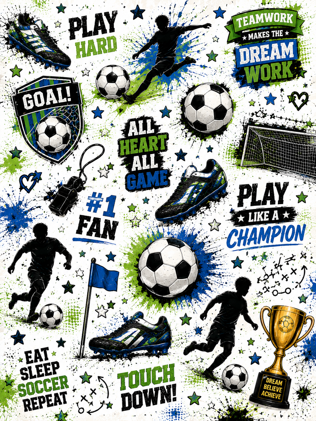 Soccer Vinyl Notebook Cover