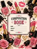 Lipstick and Nail Polish Vinyl Notebook Cover