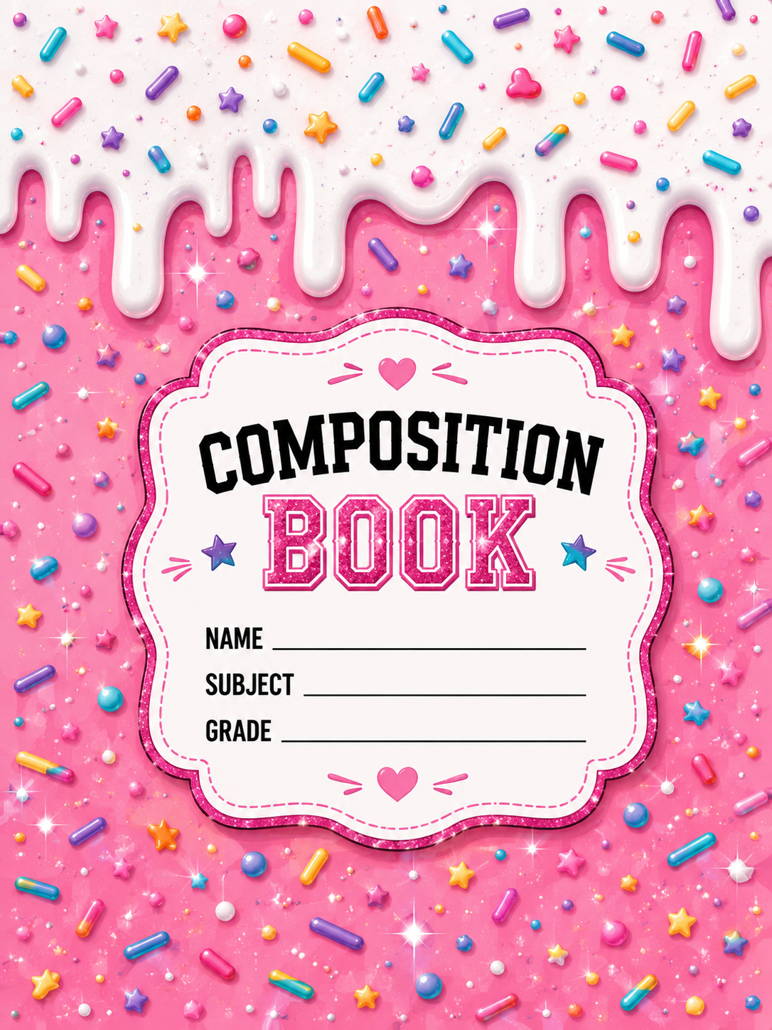 Frosted Sprinkle Vinyl Notebook Cover