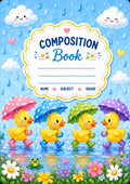 Rainy Day Duckies Vinyl Notebook Cover