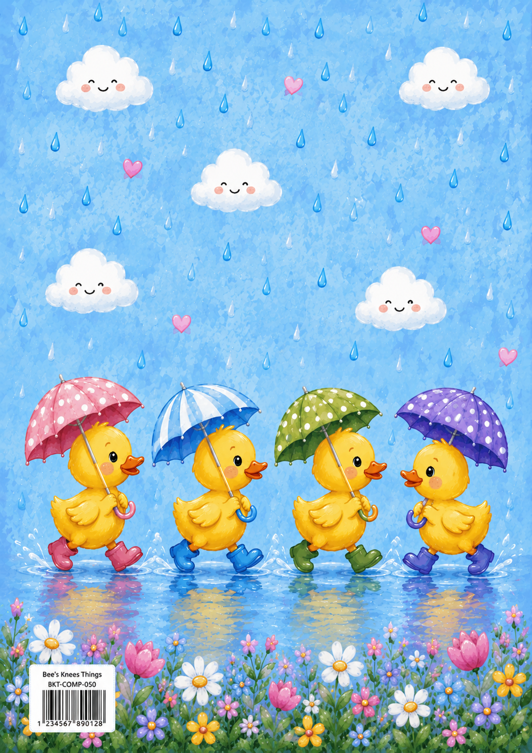 Rainy Day Duckies Vinyl Notebook Cover