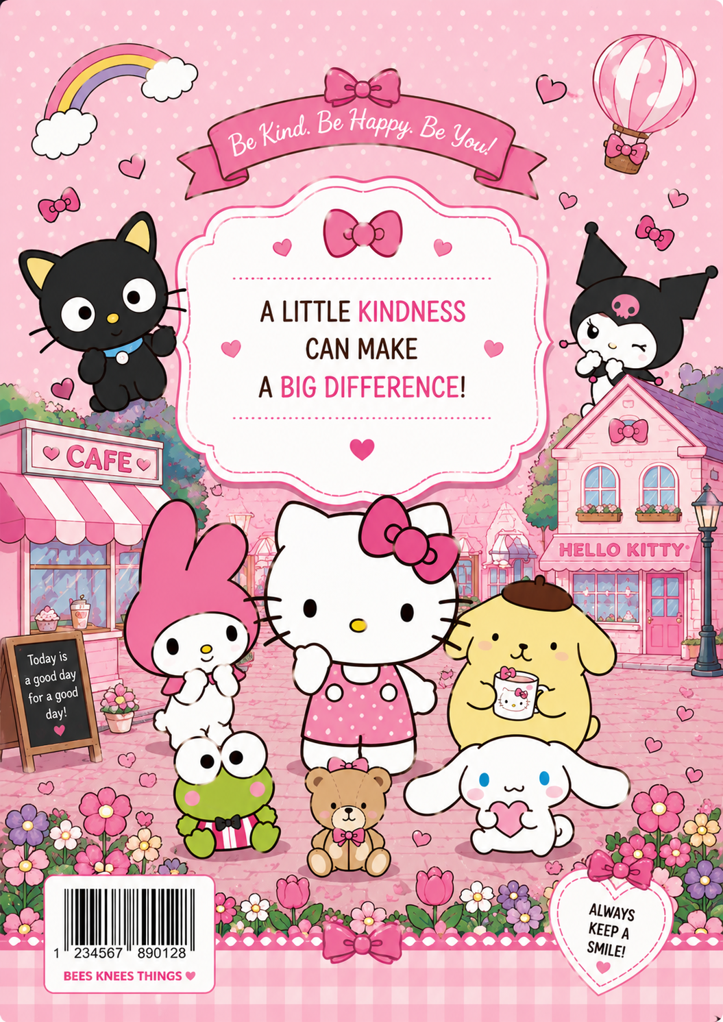 Kitty and Friends Vinyl Notebook Cover