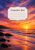 Coastal Sunset Vinyl Notebook Cover