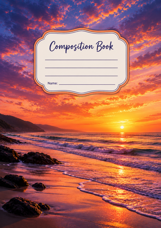Coastal Sunset Stick & Peel Notebook Cover