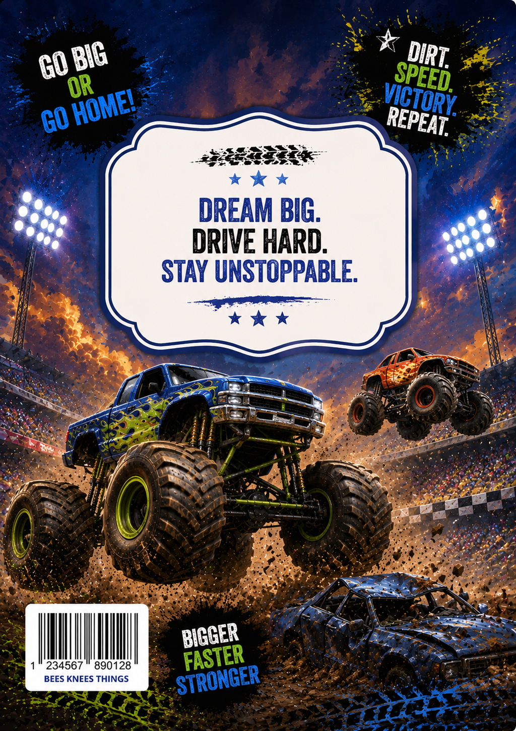 Monster Truck Vinyl Cover for Notebook