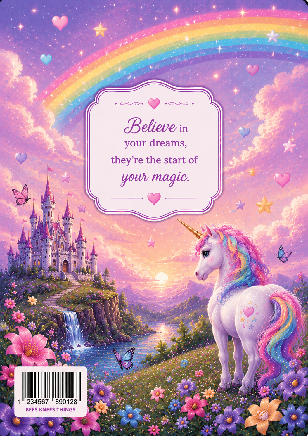 Whimsical Unicorn Stick & Peel Notebook Cover