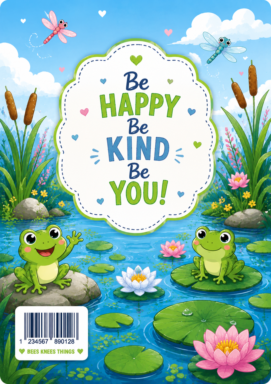 Frogs on Lily Pads Stick & Peel Notebook Cover
