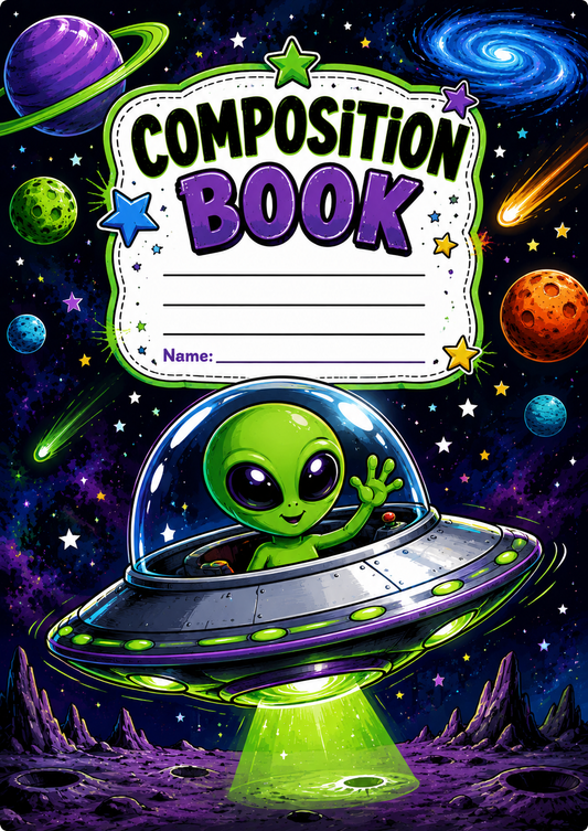 Alien Stick & Peel Notebook Cover