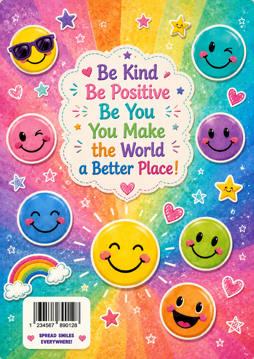 Vibrant Colored Smiley Faces Stick & Peel Notebook Cover