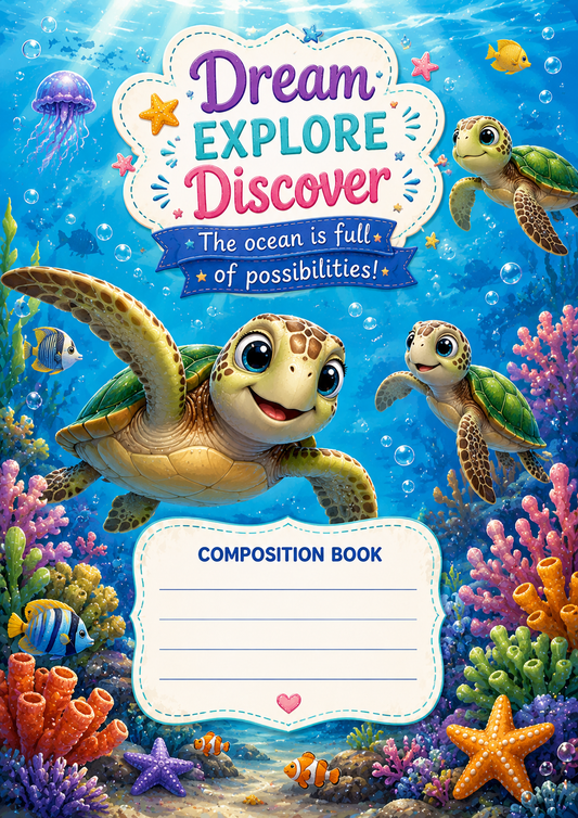 Sea Turtles Stick & Peel Notebook Cover