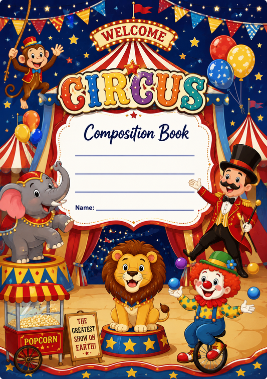 Circus Stick & Peel Notebook Cover