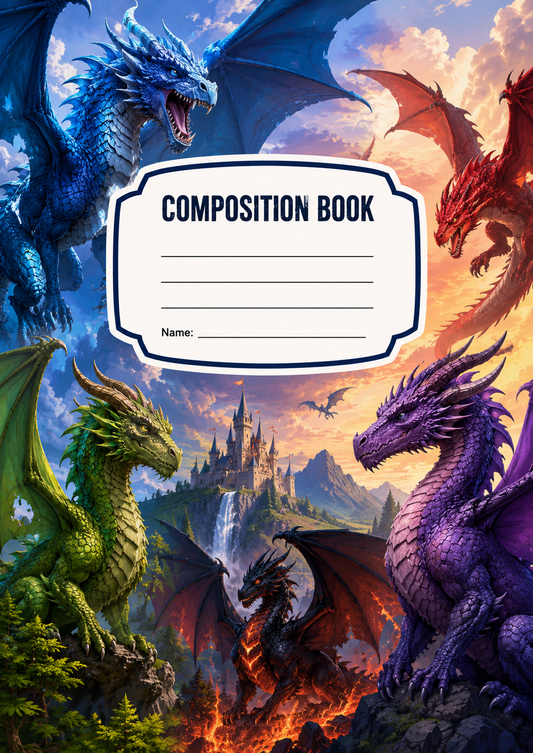 Dragons Stick & Peel Notebook Cover