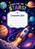 Reach for the Stars Vinyl Notebook Cover