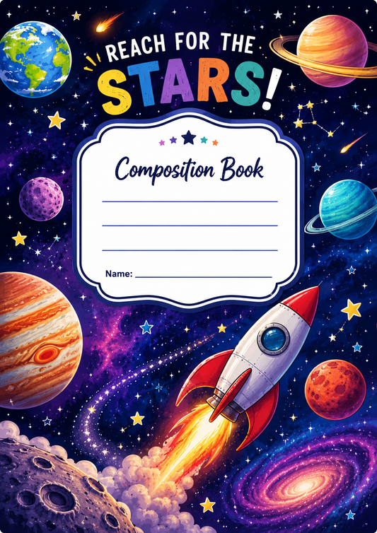 Reach for the Stars Stick & Peel Notebook Cover